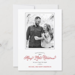 Light Hearted Red Photo Holiday Card