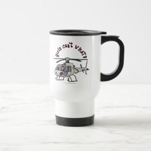 Light Helicopter Girl Travel Mug