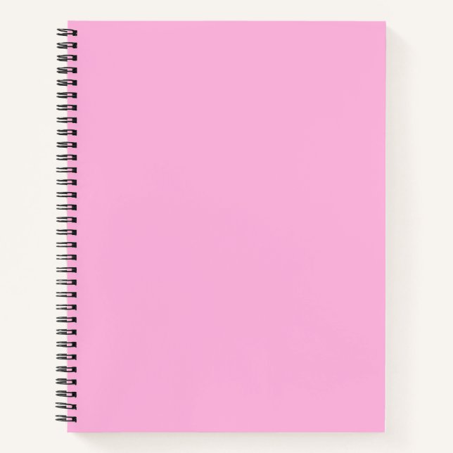 Light Hot Pink Solid Colour Notebook (Front)