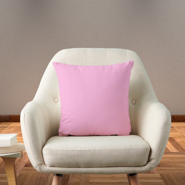 Light Hot Pink Solid Colour Throw Pillow (Creator Uploaded)