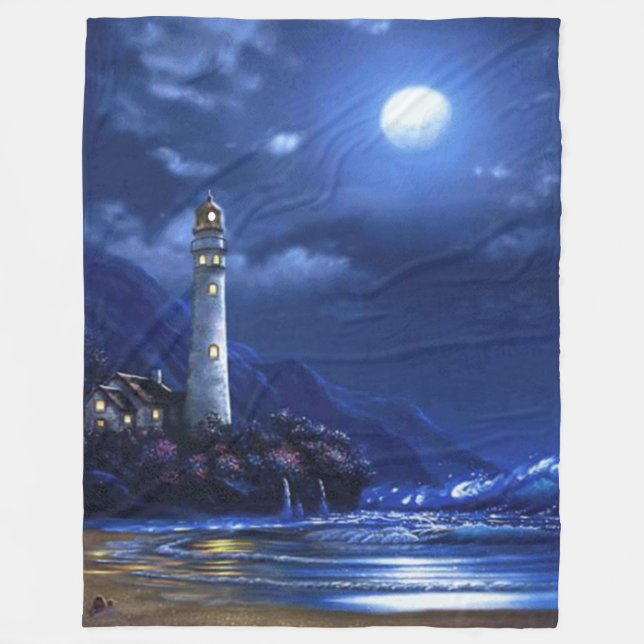 LIGHT HOUSE FLEECE BLANKET (Front)