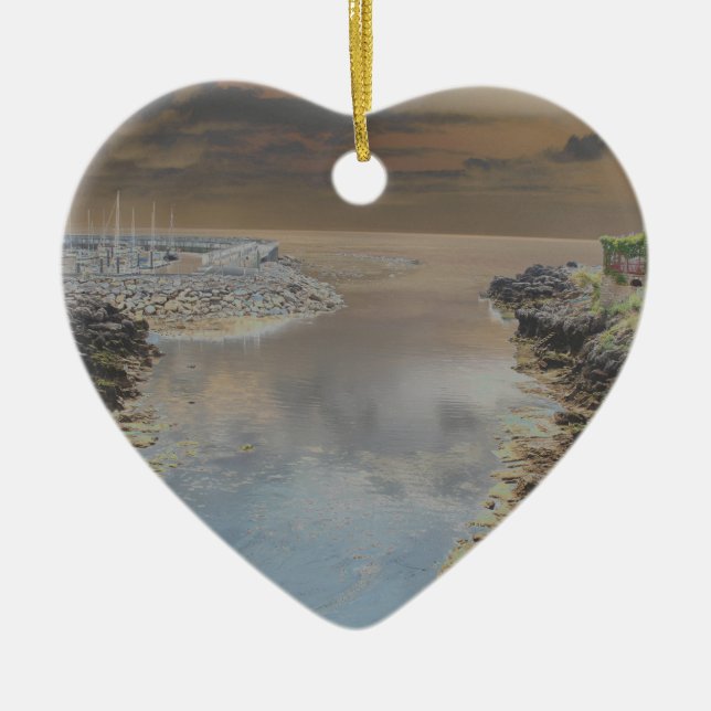 Light house in Cascais Portugal Ceramic Ornament (Front)