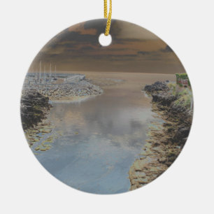 Light house in Cascais Portugal Ceramic Ornament