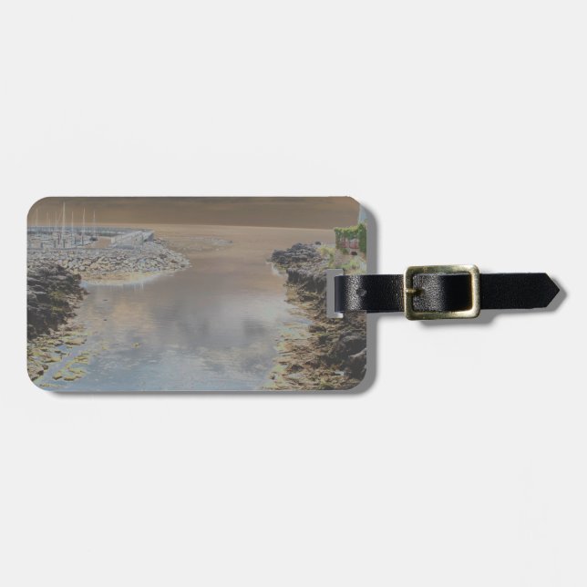 Light house in Cascais Portugal Luggage Tag (Front Horizontal)