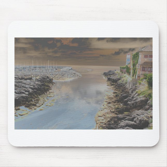 Light house in Cascais Portugal Mouse Pad (Front)