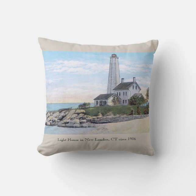 Light House New London CT  Throw Pillow (Front)