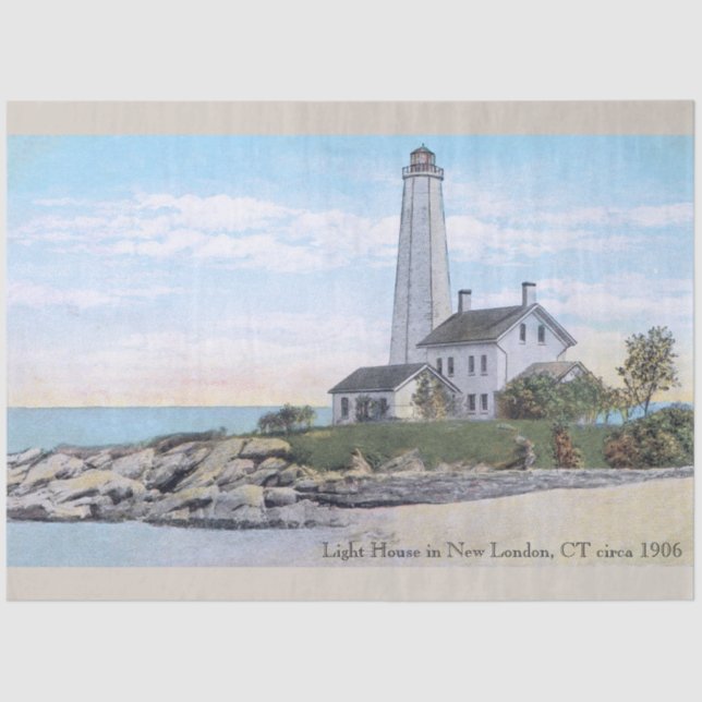Light House New London CT  Tissue Paper (Front)