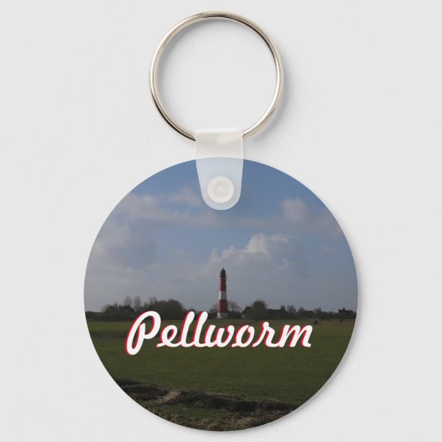 Light House on Pellworm from Afar Keychain (Front)