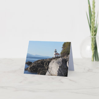 Light House on San Juan Island West Side Blank Card