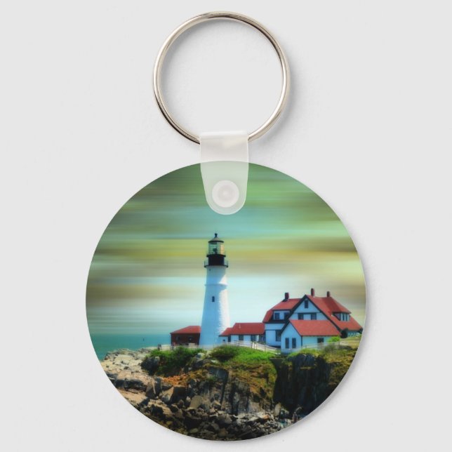 Light House Portland Headlight Keychain (Front)