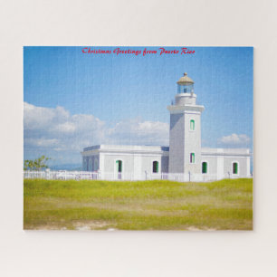 Light House Puerto Rico. Christmas Greetings Jigsa Jigsaw Puzzle