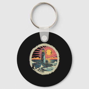 Light House Seaside House Sailing Boating Sea Ligh Keychain