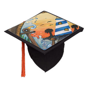 Light House View Graduation Cap Topper