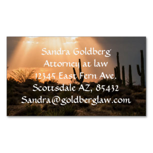 Light in the Desert Magnetic Business Card