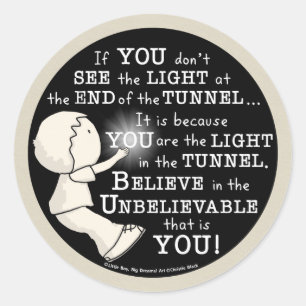 Light in the Tunnel Classic Round Sticker