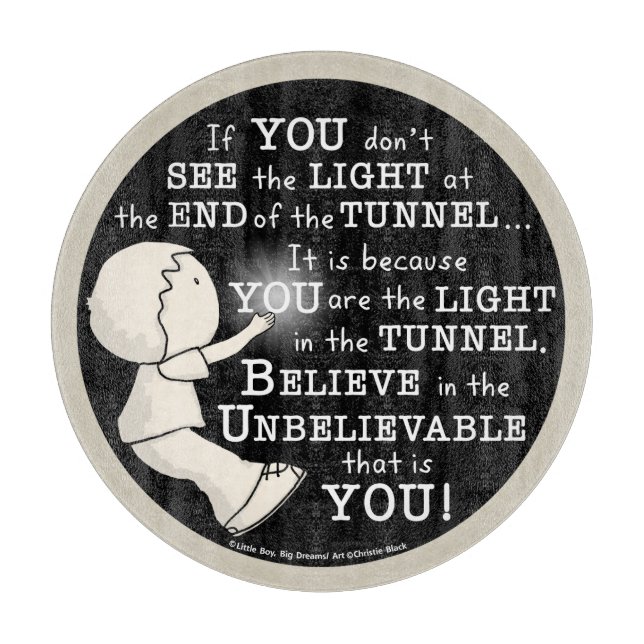 Light in the Tunnel Cutting Board (Front)