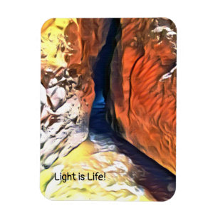 Light is Life - Beach Cave Connecting to Sea Magnet