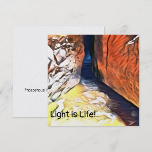 Light is Life - Beach Cave Sea Flat Card