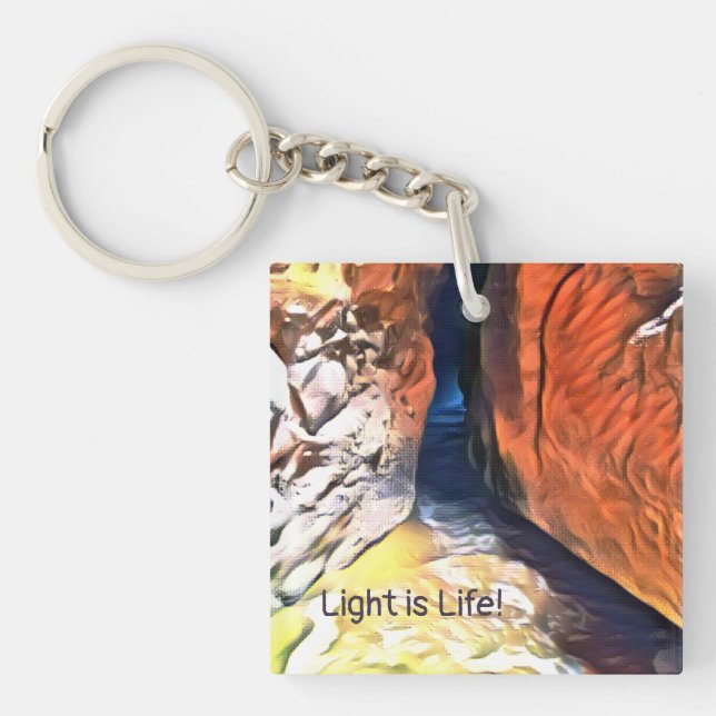 Light is Life- Coast Stony Crevasse to  Keychain (Front)