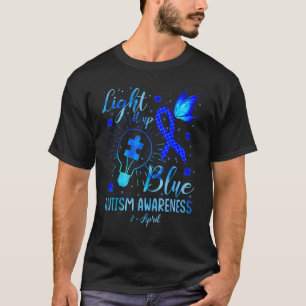 Light It Up Blue Autism Awareness Autistic Puzzle T-Shirt