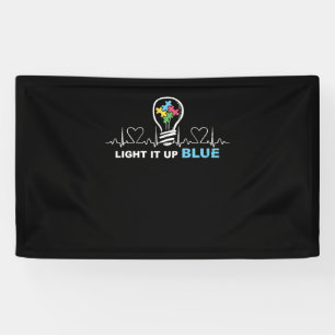 Light It Up Blue Autism Awareness Banner