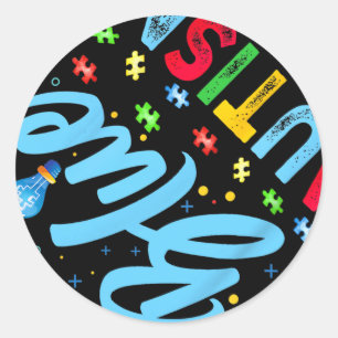 Light It Up Blue Autism Awareness Men Women Kids T Classic Round Sticker