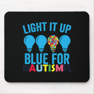 Light It Up Blue Autism Awareness Month 1 Mouse Pad