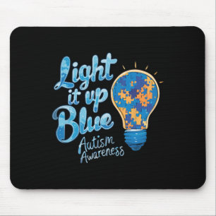 Light It Up Blue Autism Awareness Month  Mouse Pad