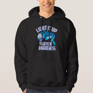 Light It Up Blue Autism Awareness Puzzle Piece Ri Hoodie