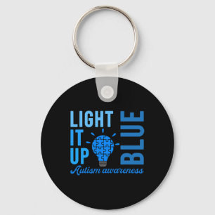 Light It Up Blue Autism Awareness S1 Keychain