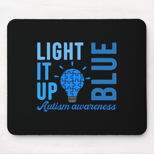 Light It Up Blue Autism Awareness S1  Mouse Pad (Front)