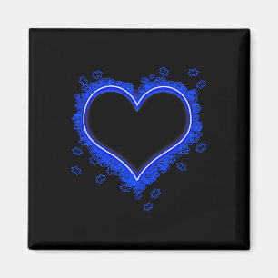 Light It Up Blue Autism Heart Puzzle Pieces Autism Magnet