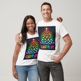 Light It Up! – Rainbow Christmas Tree T-Shirt