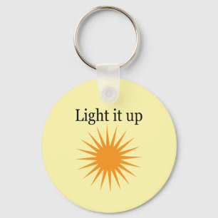 Light it up, yellow keychain