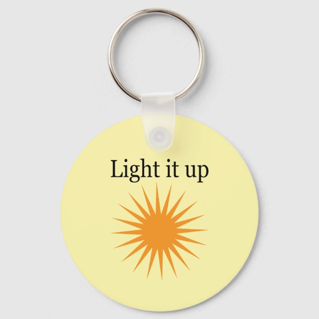 Light it up, yellow keychain (Back)