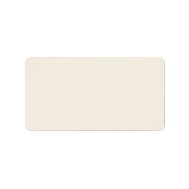 Light Ivory Beige Solid Trend Colour Background Label (Front)