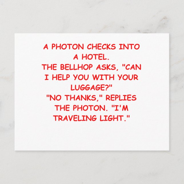 light joke postcard (Front)