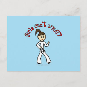 Light Karate Girl Postcard