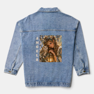 Light Keeper – Fairy and Owl Denim Jacket