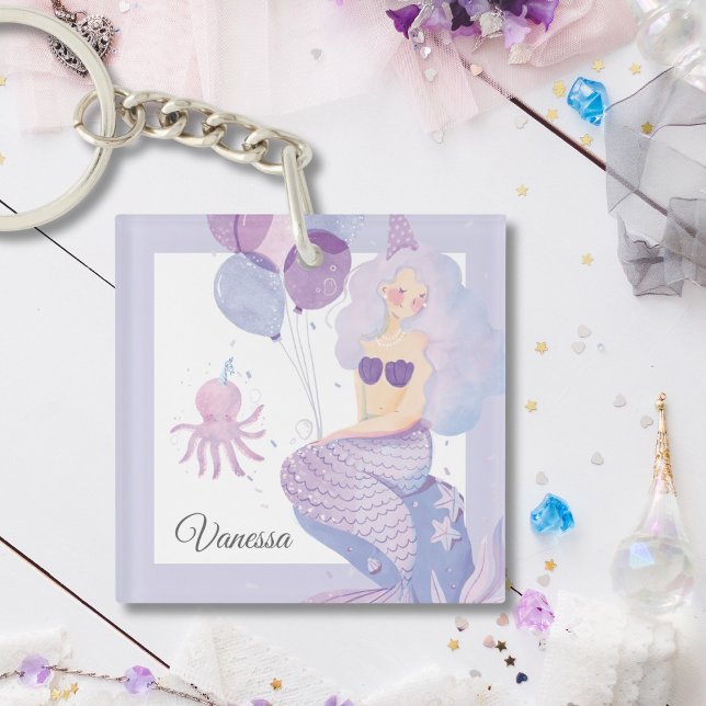 Light Lavender Mermaid Party Adventure Keychain (Creator Uploaded)