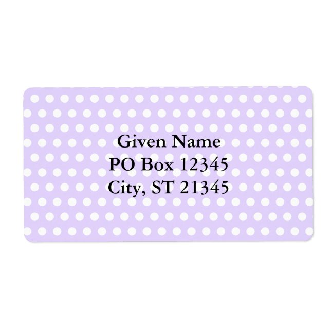 Light Lavender with White Polka Dots (Front)