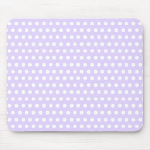 Light Lavender with White Polka Dots Mouse Pad
