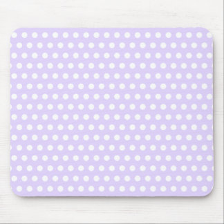 Light Lavender with White Polka Dots Mouse Pad