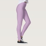 Light Lilac Purple Custom Colour Cute Girly Trendy Leggings<br><div class="desc">Designed with solid purple colour background,  you may change the background colour as you like!</div>