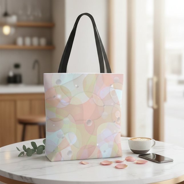 Light Liquid Iridescent Pearlescent Holographic Tote Bag (Creator Uploaded)