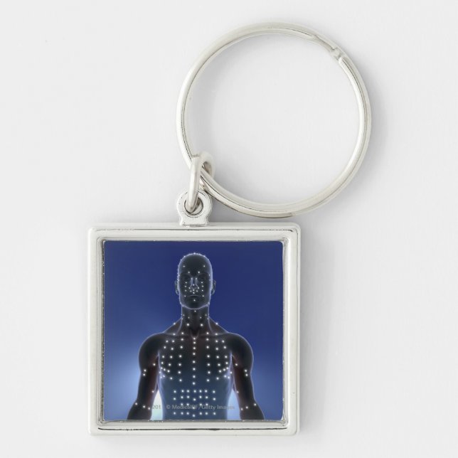 Light map of acupuncture points keychain (Front)