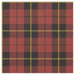 Light maroon red plaid yellow/gold/black stripe fabric