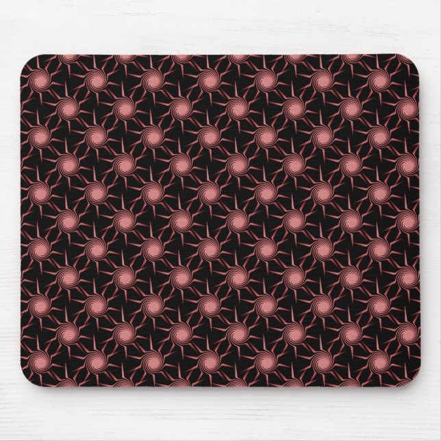 Light Mauve Swirling Suns Mousepad (Front)