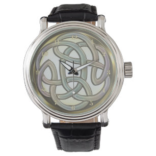 Light Metallic Gold Celtic Knot Wrist Watch