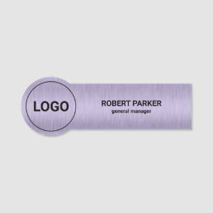 Light Metallic Purple Texture Name Tag